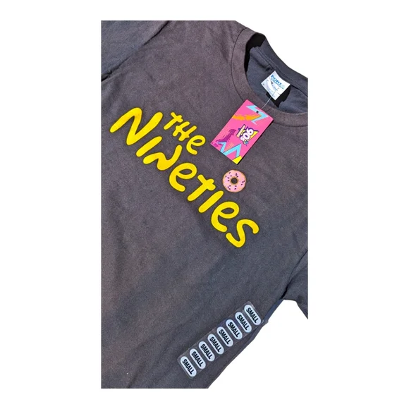 90's Experience Mens size S The Simpsons "Doh" The Nineties Crewneck Black Tee - Picture 2 of 6